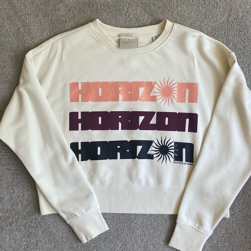 Womens L Scotch & Soda cropped sweatshirt